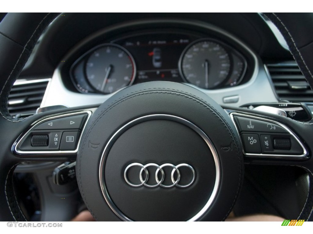 2013 Audi S8 4.0 TFSI quattro Sedan Black Steering Wheel Photo #81551324