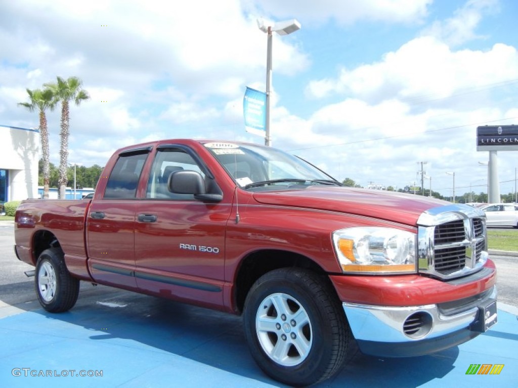 Inferno Red Crystal Pearl 2006 Dodge Ram 1500 SLT Quad Cab Exterior Photo #81551465
