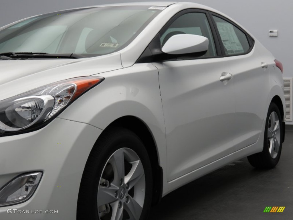 2013 Elantra GLS - Shimmering White / Beige photo #2