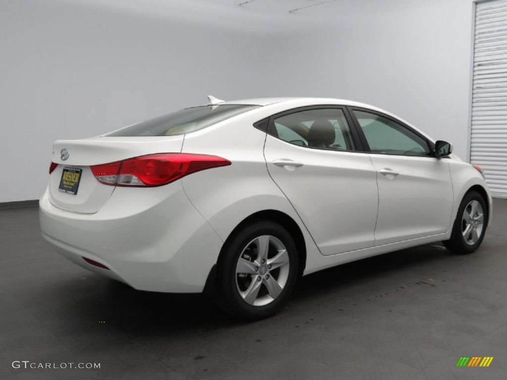 2013 Elantra GLS - Shimmering White / Beige photo #3