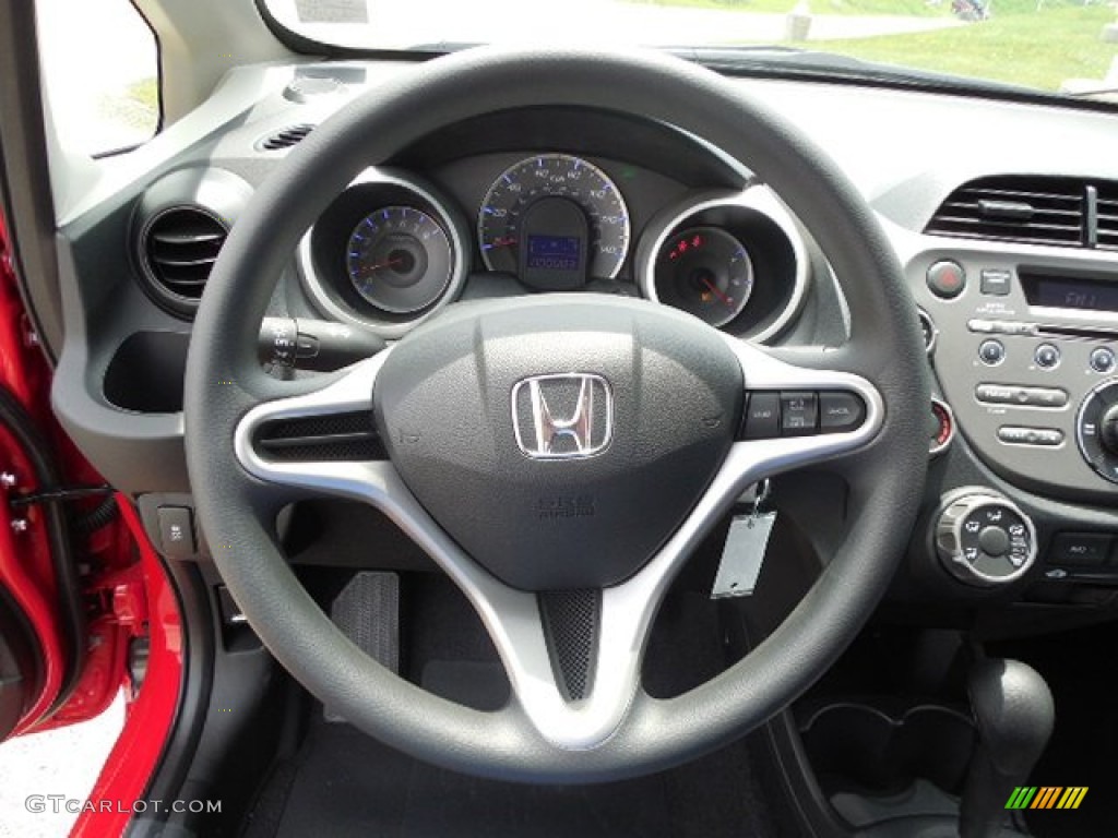 2013 Honda Fit Standard Fit Model Gray Steering Wheel Photo #81551649