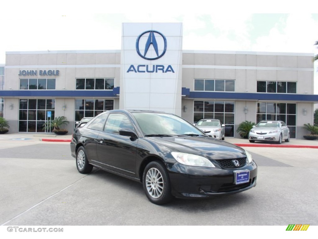 2005 Civic EX Coupe - Nighthawk Black Pearl / Gray photo #1