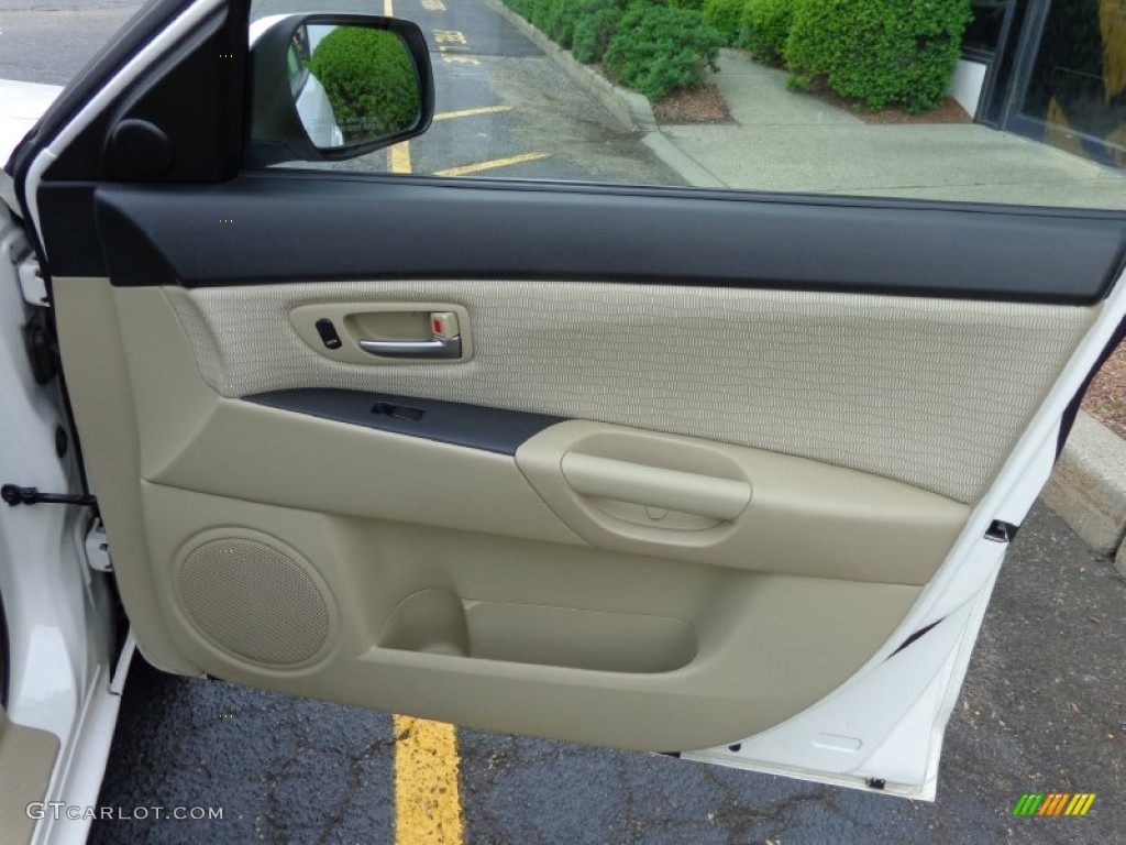 2008 Mazda MAZDA3 i Touring Sedan Beige Door Panel Photo #81552526