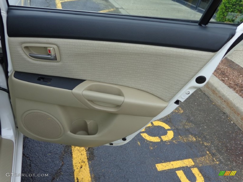 2008 Mazda MAZDA3 i Touring Sedan Beige Door Panel Photo #81552594