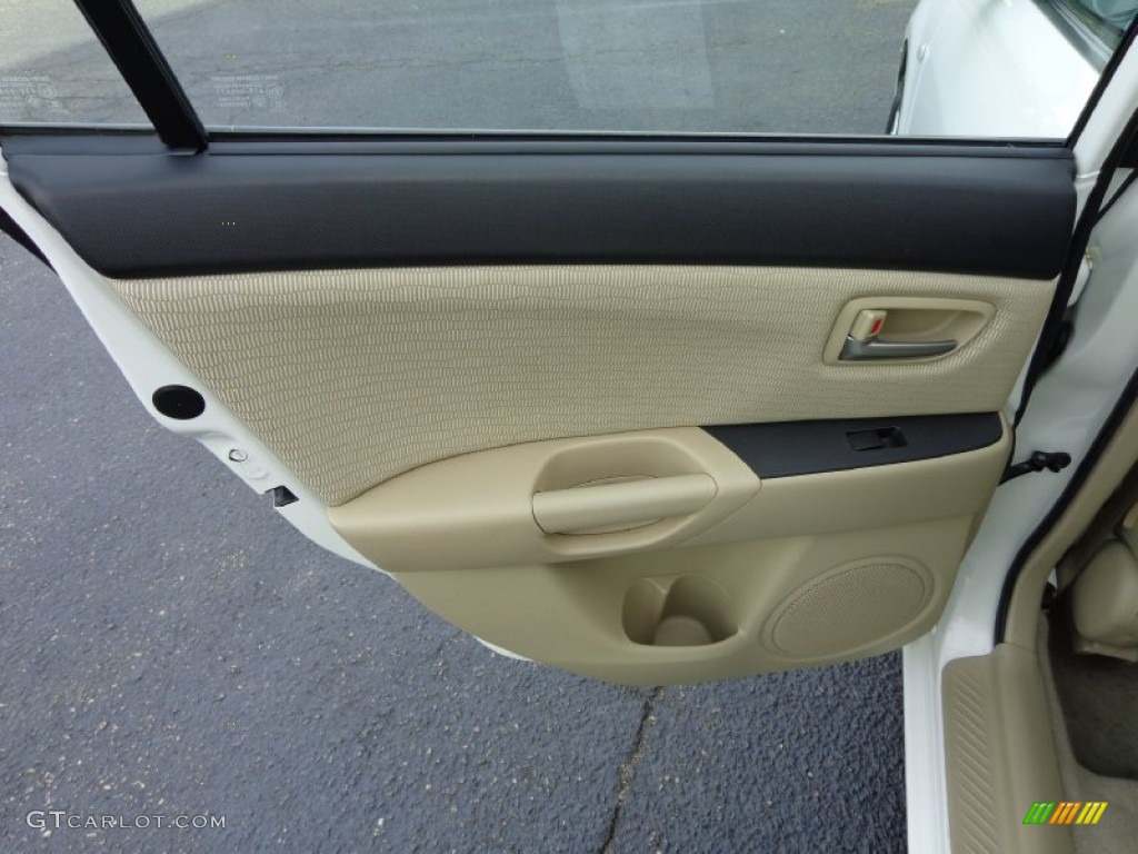 2008 Mazda MAZDA3 i Touring Sedan Beige Door Panel Photo #81552648