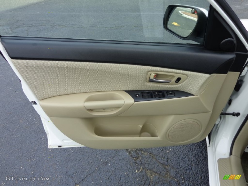 2008 Mazda MAZDA3 i Touring Sedan Beige Door Panel Photo #81552701