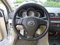 Beige 2008 Mazda MAZDA3 i Touring Sedan Steering Wheel