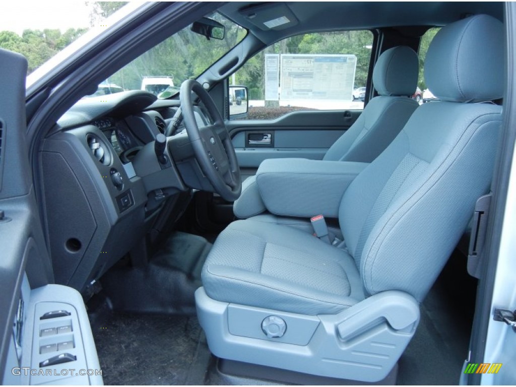 Steel Gray Interior 2013 Ford F150 STX SuperCab Photo #81553359