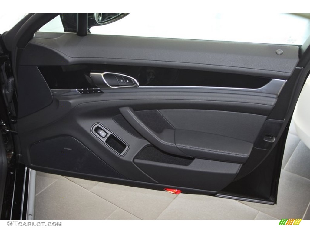 2013 Porsche Panamera S Black Door Panel Photo #81554299