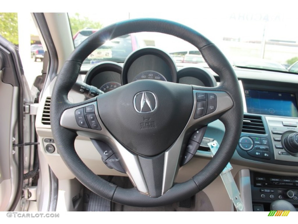 2012 Acura RDX Technology Taupe Steering Wheel Photo #81554793