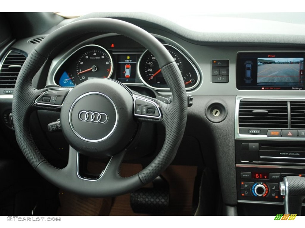 2013 Audi Q7 3.0 S Line quattro Black Dashboard Photo #81555159