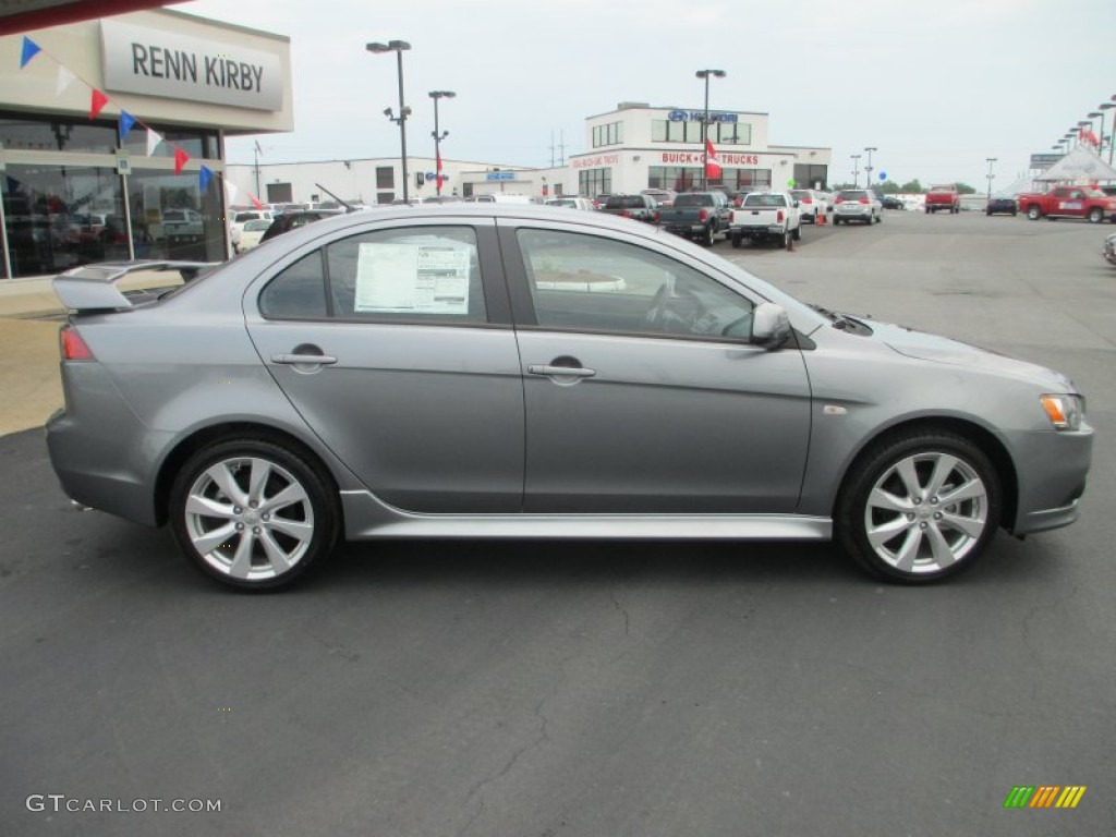 2013 Lancer GT - Mercury Gray Pearl / Black photo #8