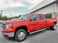 2013 Fire Red GMC Sierra 3500HD SLT Crew Cab 4x4 Dually  photo #1