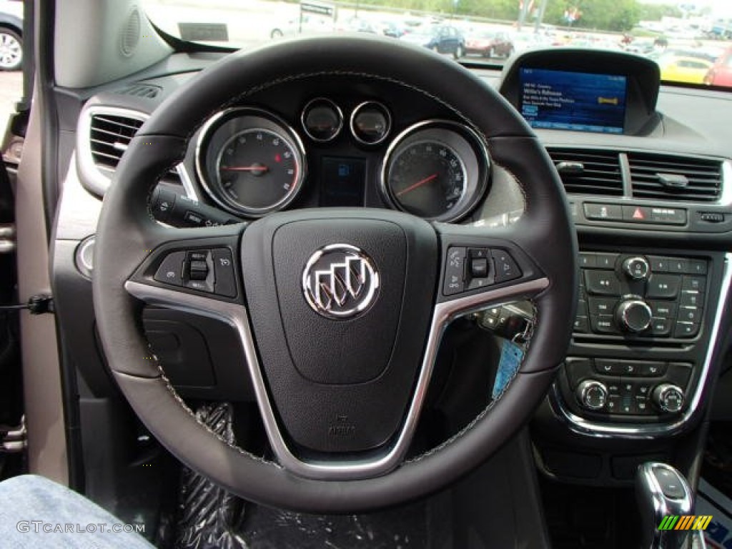 2013 Buick Encore Convenience AWD Ebony Steering Wheel Photo #81555788