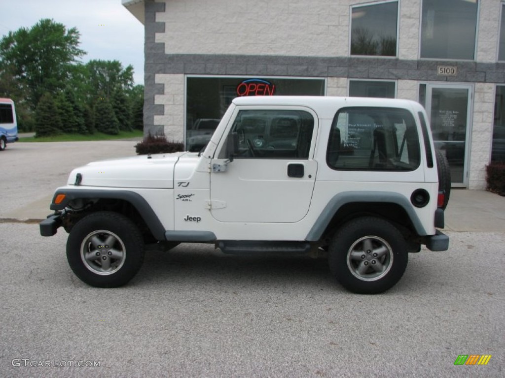 2000 Wrangler Sport 4x4 - Stone White / Agate photo #7