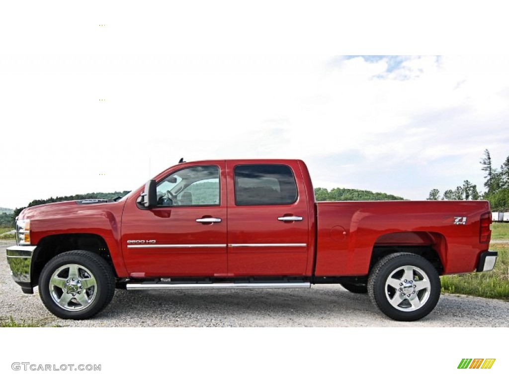 Victory Red 2013 Chevrolet Silverado 2500HD LT Crew Cab 4x4 Exterior Photo #81557151