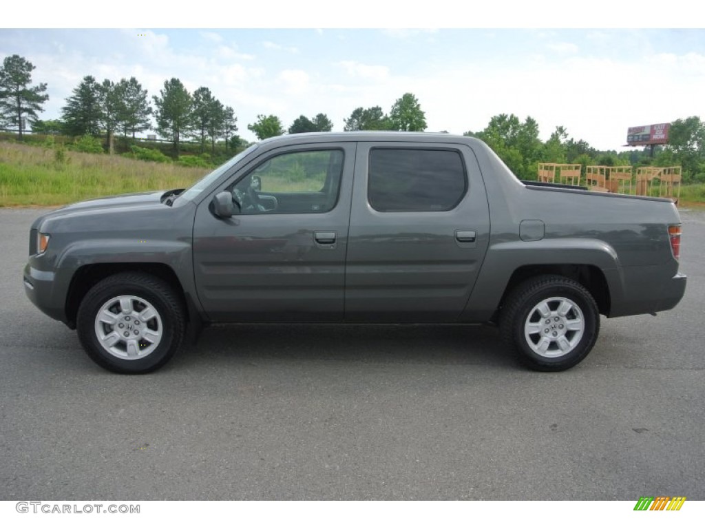 2007 Ridgeline RTS - Aberdeen Green Metallic / Gray photo #3