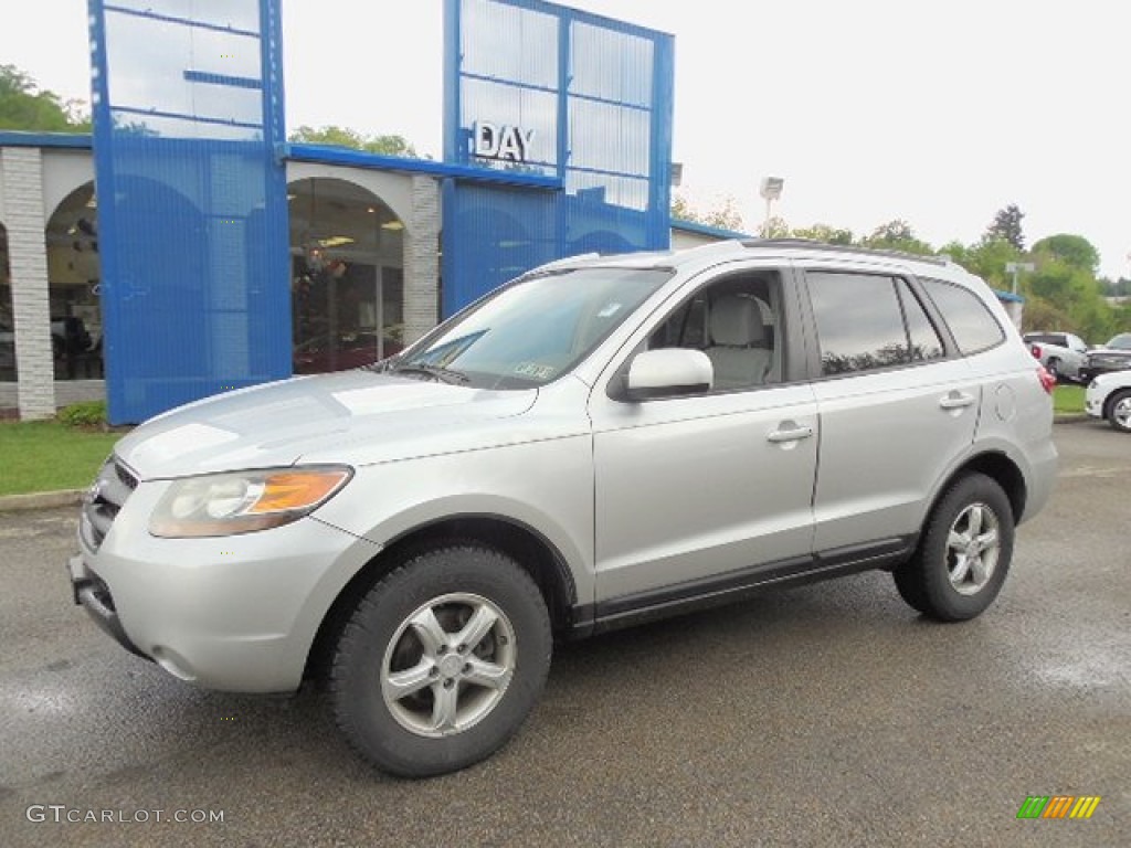 Bright Silver Hyundai Santa Fe