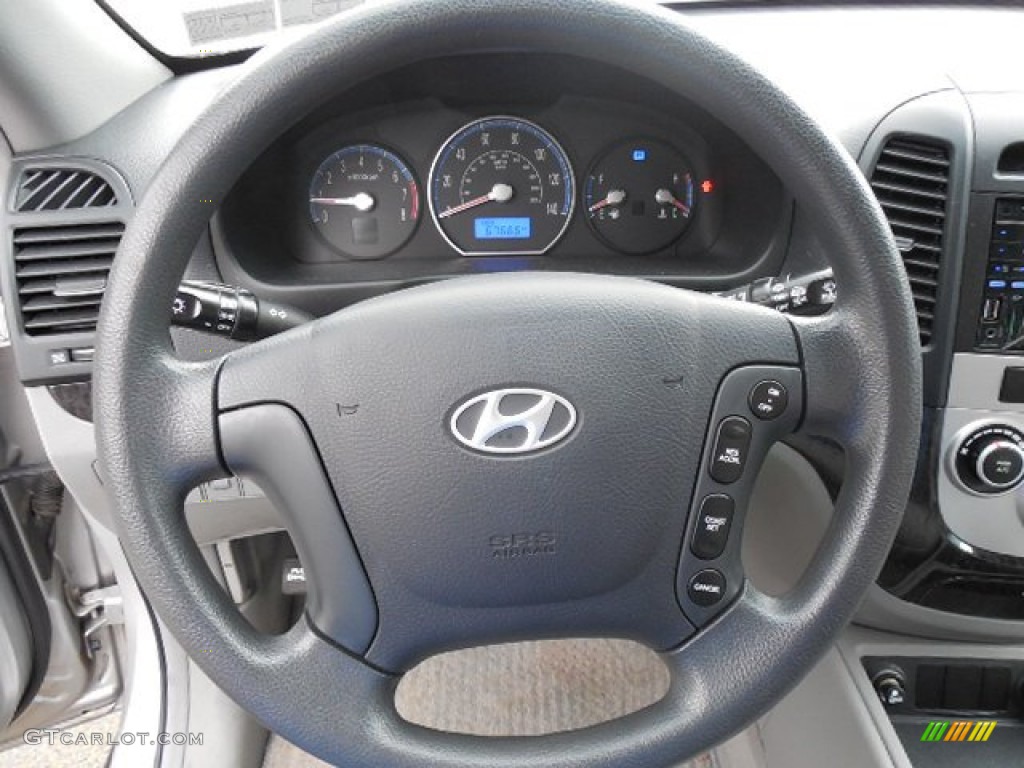 2007 Hyundai Santa Fe GLS Gray Steering Wheel Photo #81559707