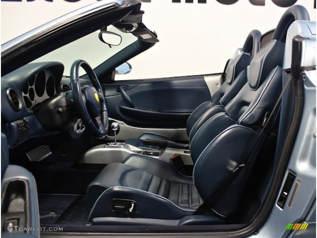 Blu Scuro (Dark Blue) Interior 2003 Ferrari 360 Spider Photo #81559964