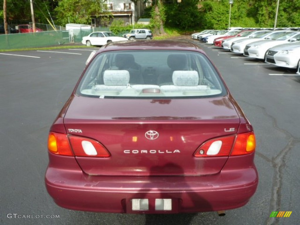 1998 Corolla LE - Ruby Red Pearl Metallic / Gray photo #13