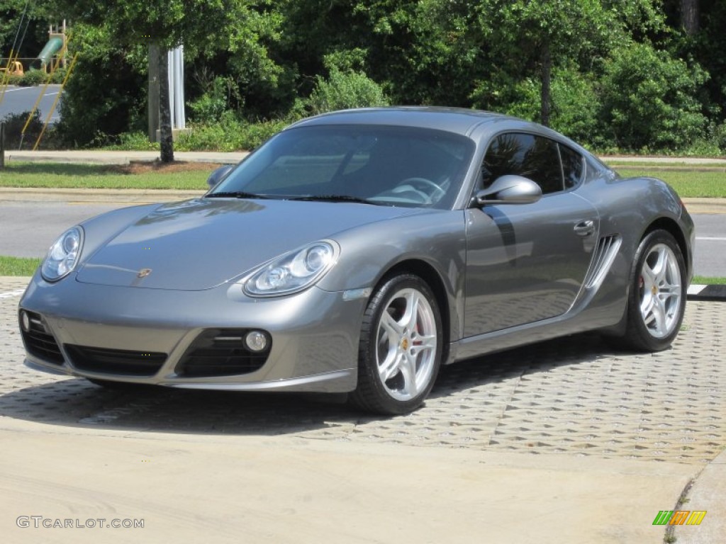 2010 Cayman S - Meteor Grey Metallic / Stone Grey photo #3