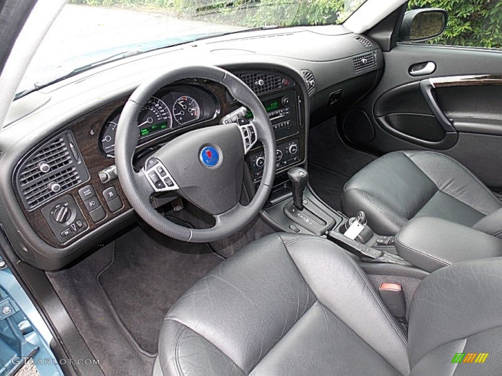 Black Interior 2008 Saab 9-5 Aero SportCombi Photo #81563015