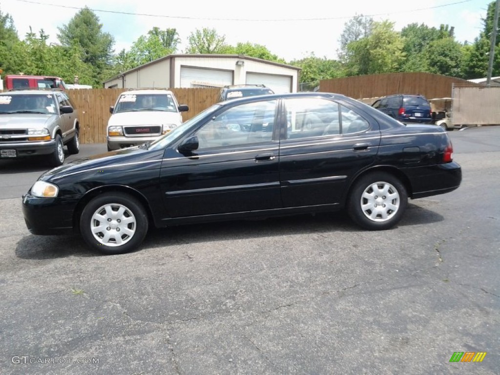 2000 Sentra GXE - Super Black / Stone photo #7