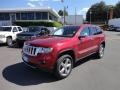 2013 Deep Cherry Red Crystal Pearl Jeep Grand Cherokee Overland 4x4  photo #2