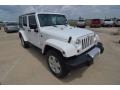 2010 Stone White Jeep Wrangler Unlimited Sahara 4x4  photo #9