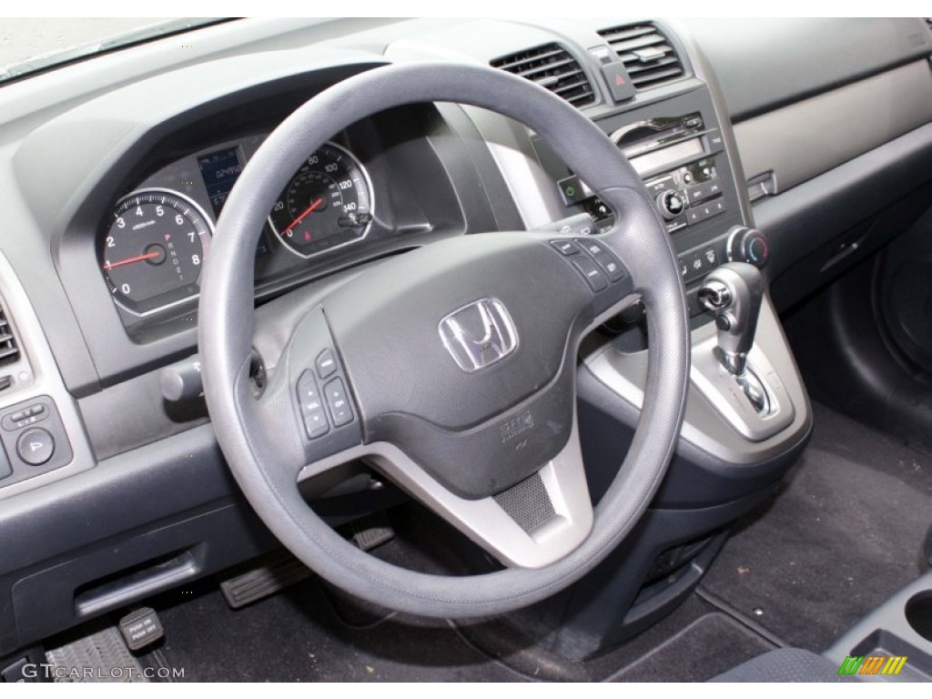 2011 Honda CR-V EX 4WD Black Steering Wheel Photo #81564948