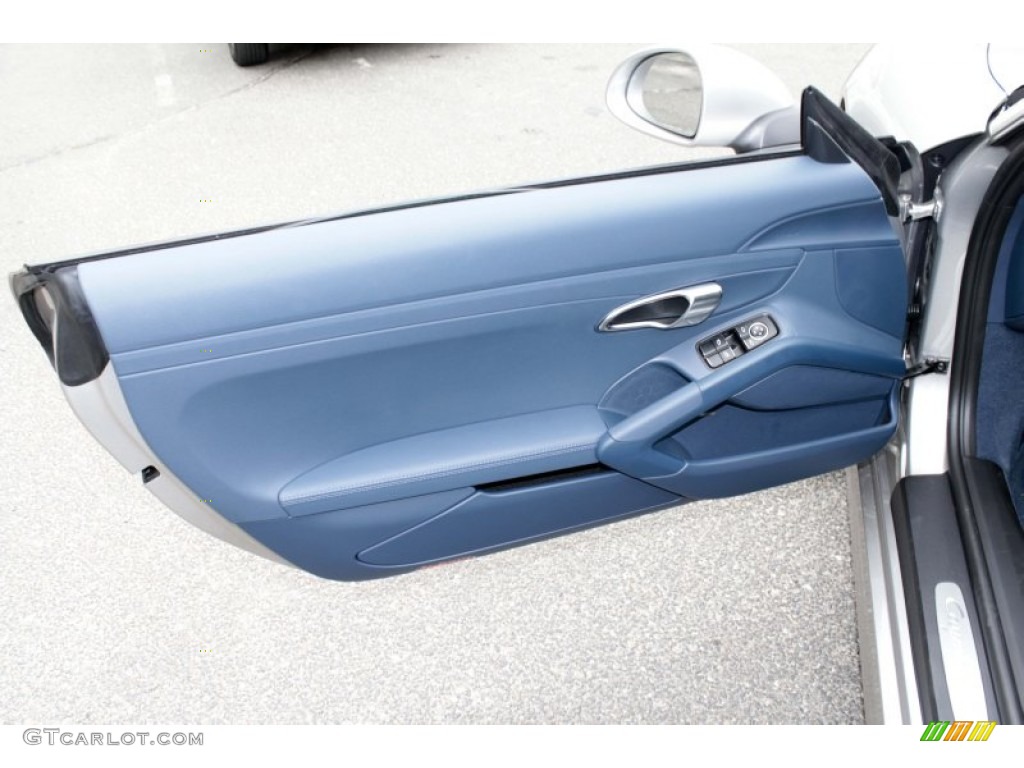 2014 Porsche Cayman S Yachting Blue Door Panel Photo #81565704