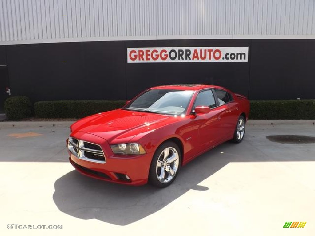 2013 Charger R/T Max - Redline 3 Coat Pearl / Black/Red photo #2