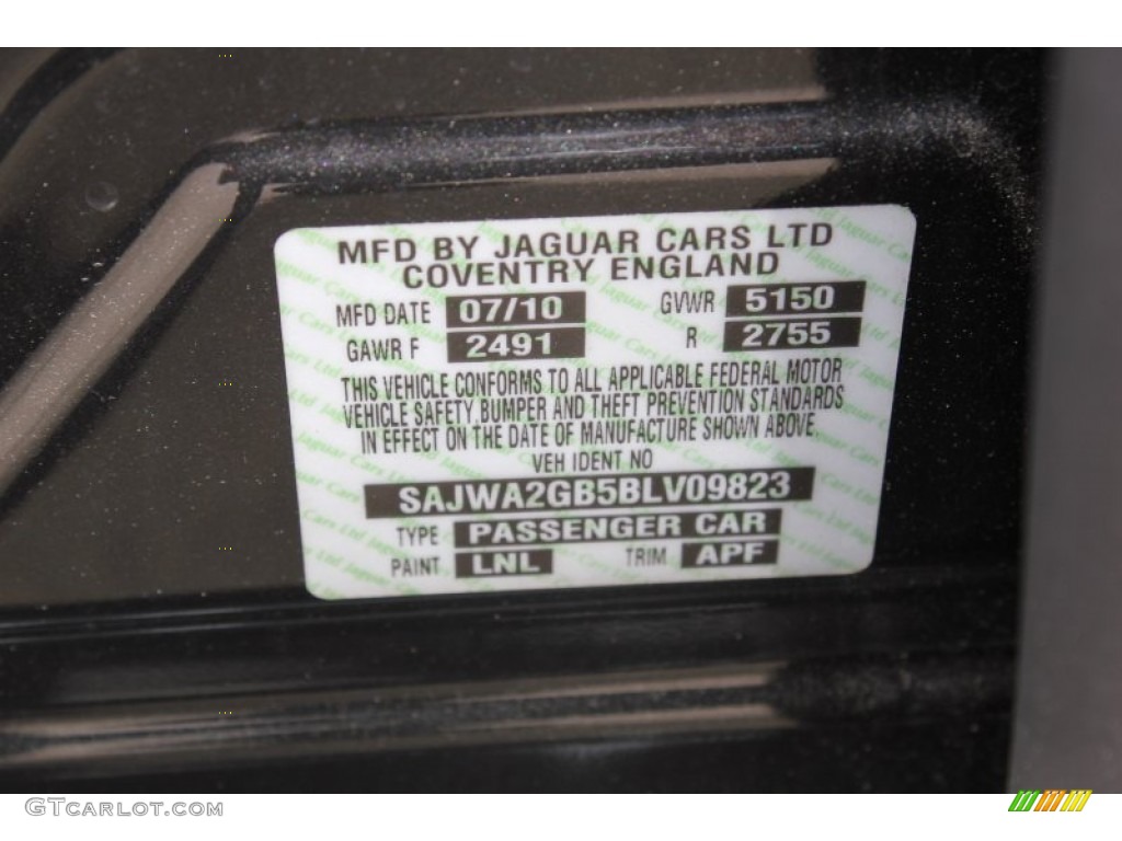 2011 XJ Color Code LNL for Stratus Grey Metallic Photo #81566355