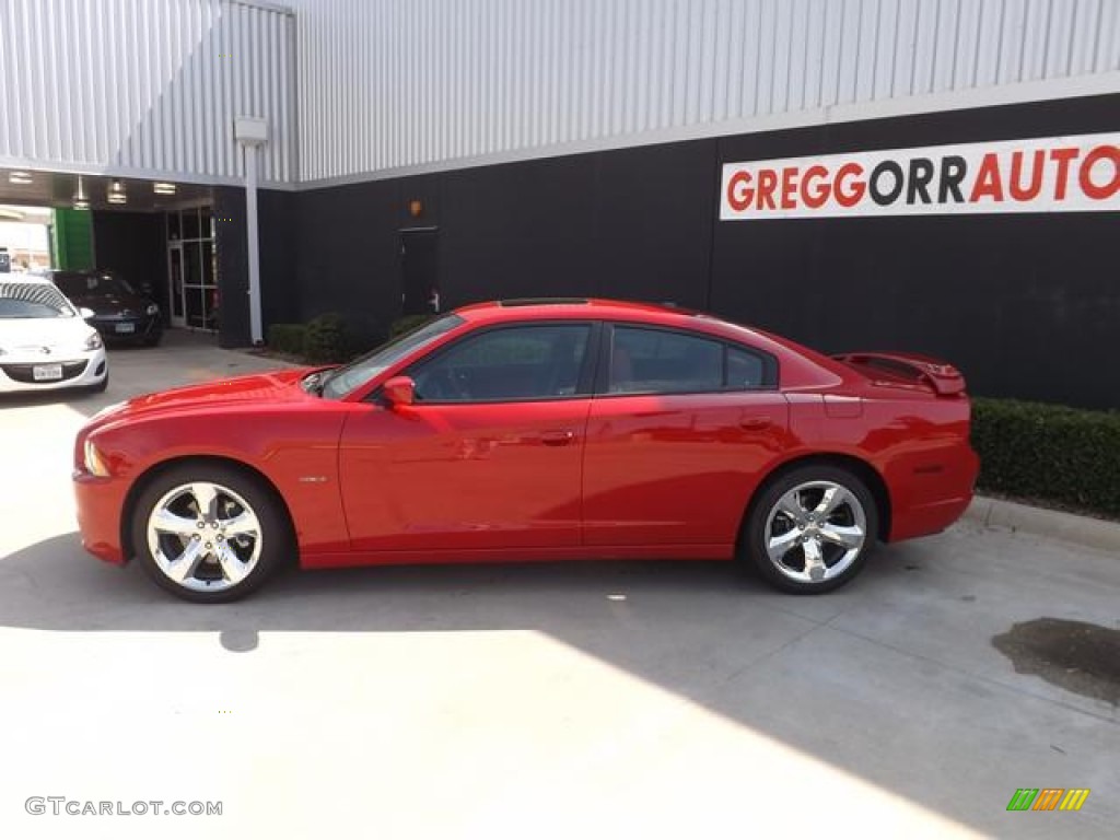 2013 Charger R/T Max - Redline 3 Coat Pearl / Black/Red photo #6