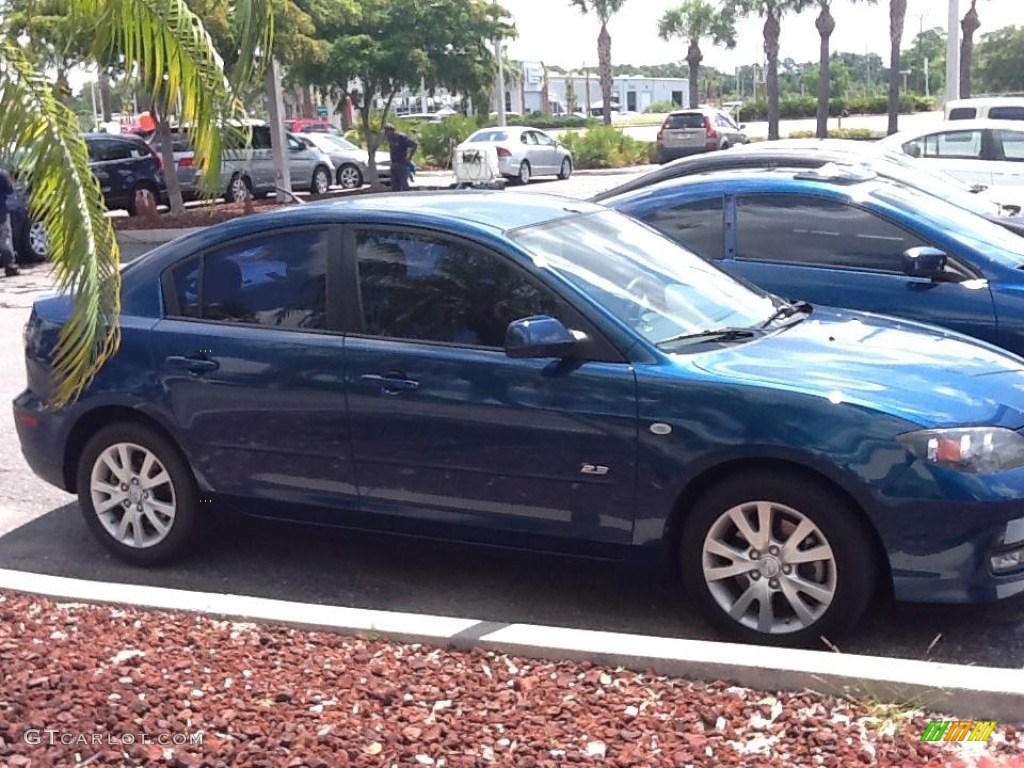 2008 MAZDA3 s Sport Sedan - Phantom Blue Mica / Black photo #1