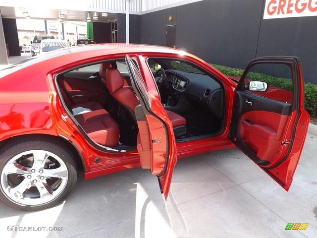 2013 Charger R/T Max - Redline 3 Coat Pearl / Black/Red photo #9