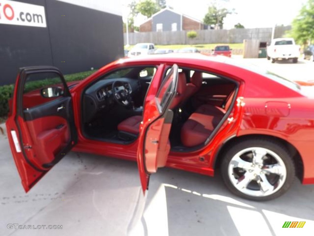 2013 Charger R/T Max - Redline 3 Coat Pearl / Black/Red photo #10