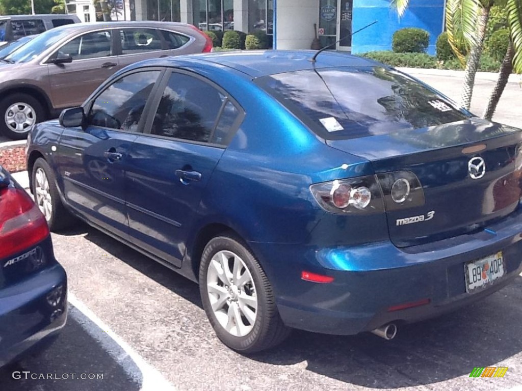 2008 MAZDA3 s Sport Sedan - Phantom Blue Mica / Black photo #3