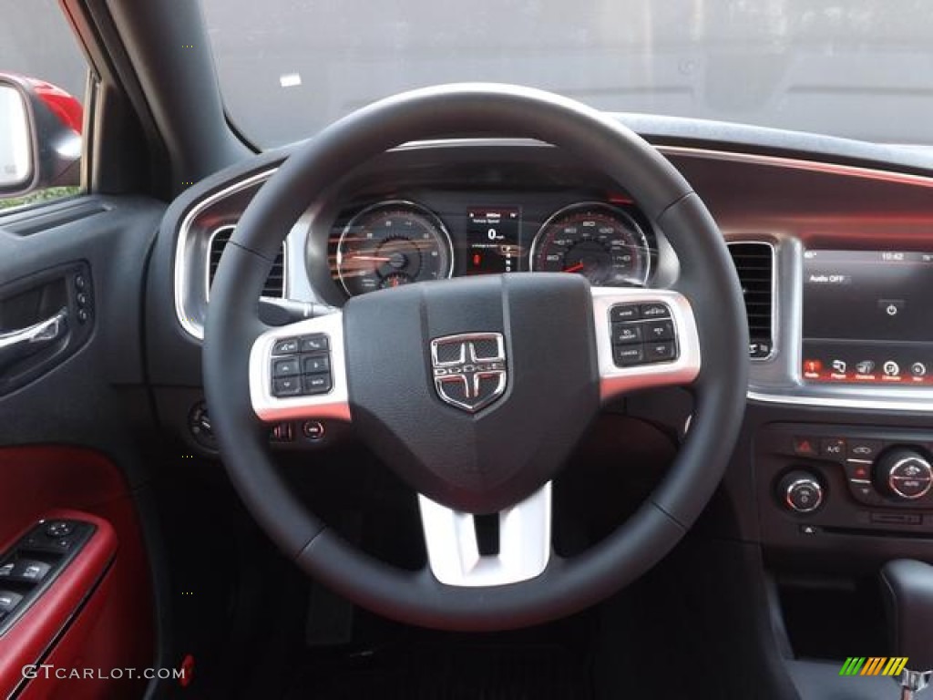 2013 Charger R/T Max - Redline 3 Coat Pearl / Black/Red photo #19