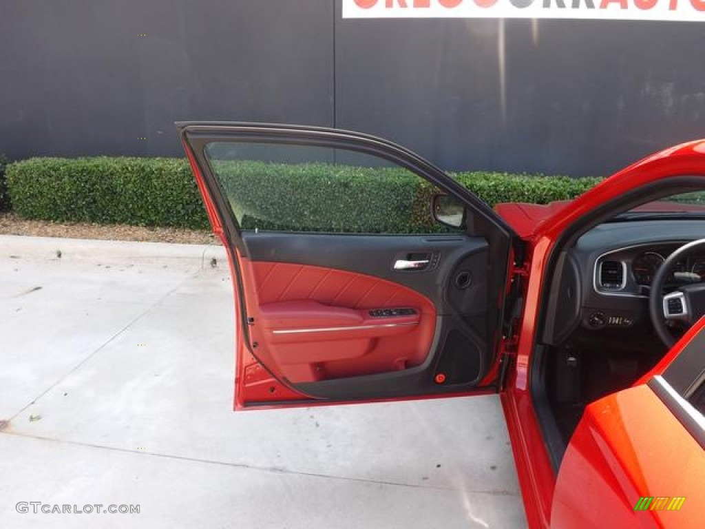 2013 Charger R/T Max - Redline 3 Coat Pearl / Black/Red photo #28