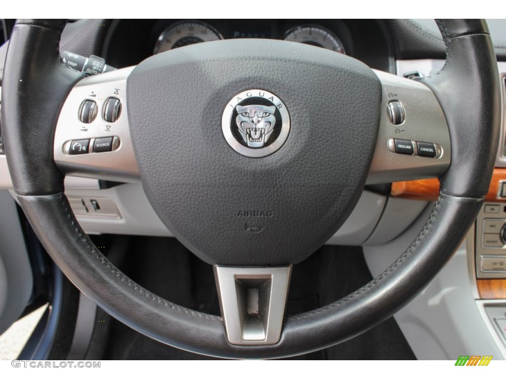 2009 Jaguar XF Luxury Dove/Charcoal Steering Wheel Photo #81566878