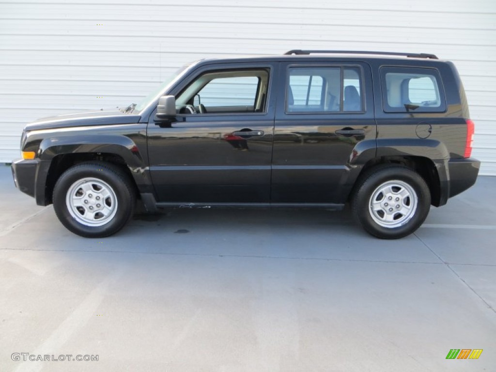Brilliant Black Crystal Pearl 2008 Jeep Patriot Sport Exterior Photo #81568947