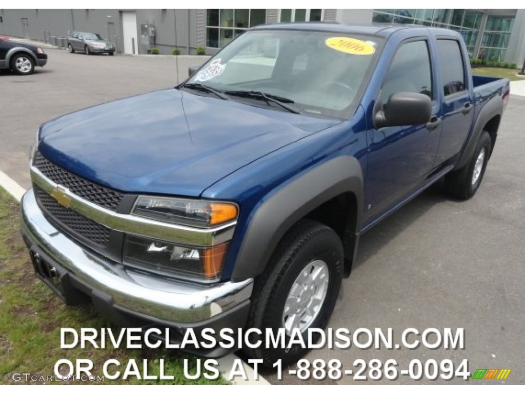 2006 Colorado Z71 Crew Cab 4x4 - Superior Blue Metallic / Medium Pewter photo #1