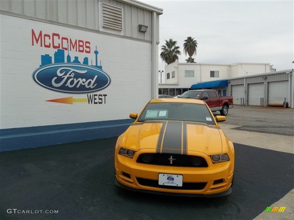 2013 Mustang Boss 302 - School Bus Yellow / Charcoal Black/Recaro Sport Seats photo #1