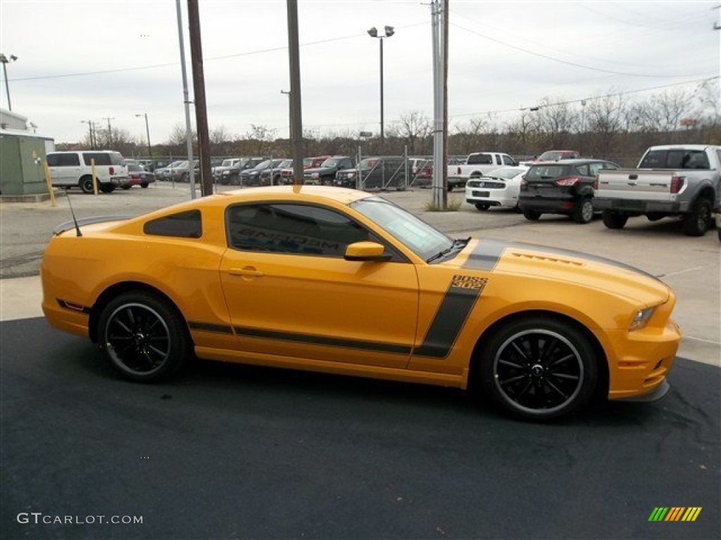 2013 Mustang Boss 302 - School Bus Yellow / Charcoal Black/Recaro Sport Seats photo #4