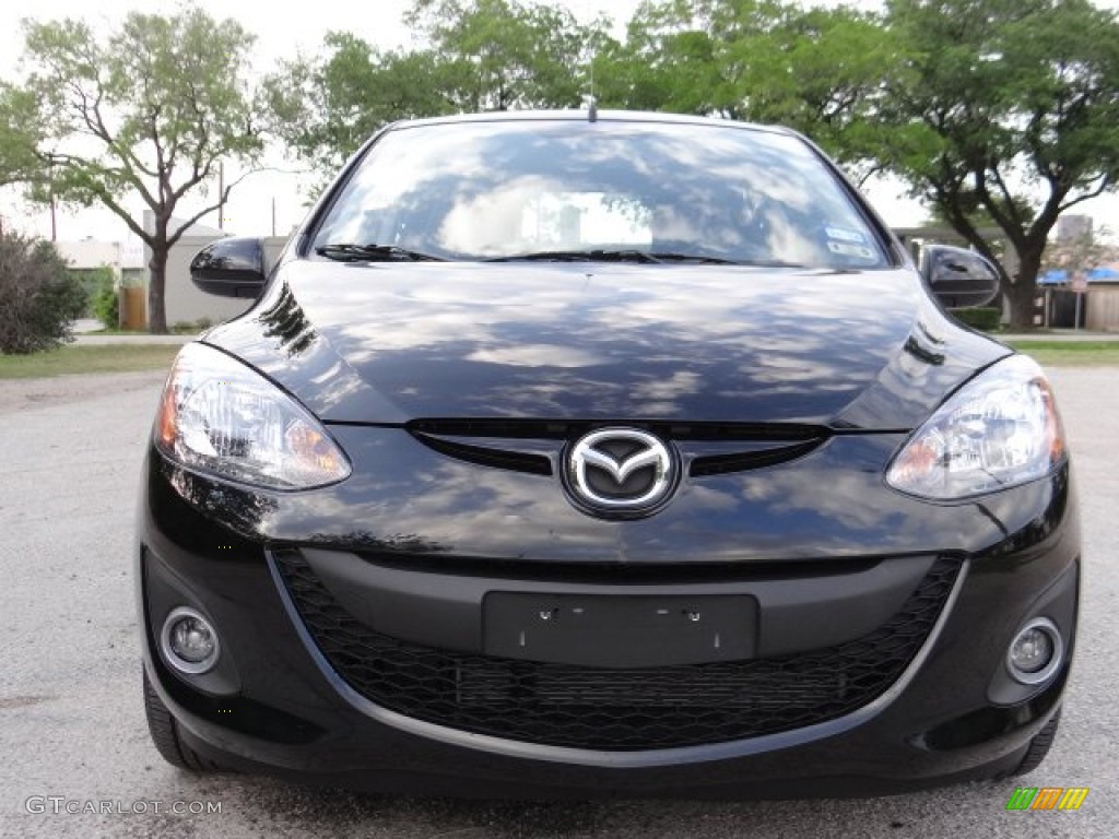 2013 MAZDA2 Touring - Brilliant Black / Black/Red Piping photo #1