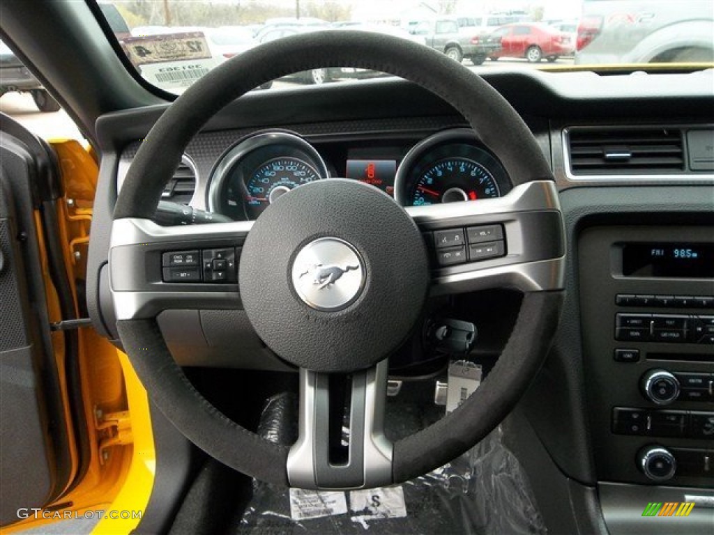 2013 Ford Mustang Boss 302 Charcoal Black/Recaro Sport Seats Steering Wheel Photo #81571728