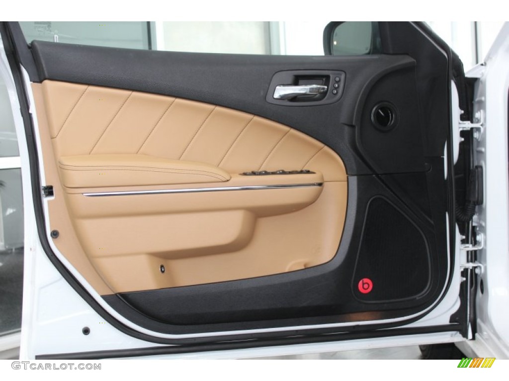 2013 Dodge Charger R/T Max Black/Tan Door Panel Photo #81573399