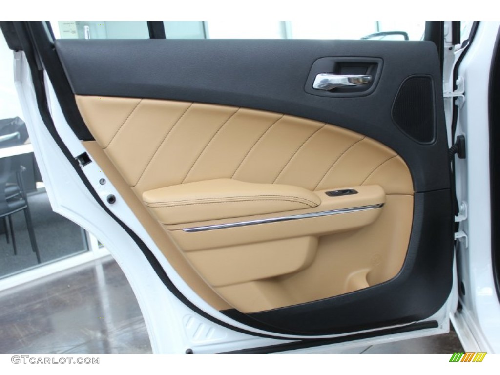 2013 Dodge Charger R/T Max Black/Tan Door Panel Photo #81573467